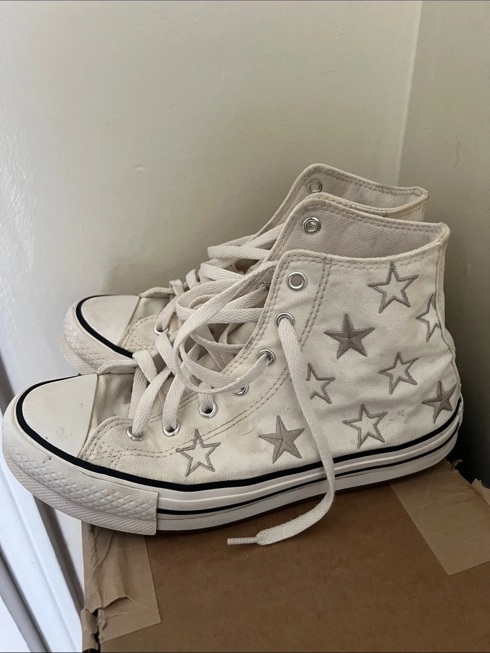 Converse Kids High-Top Sneakers in Off-White